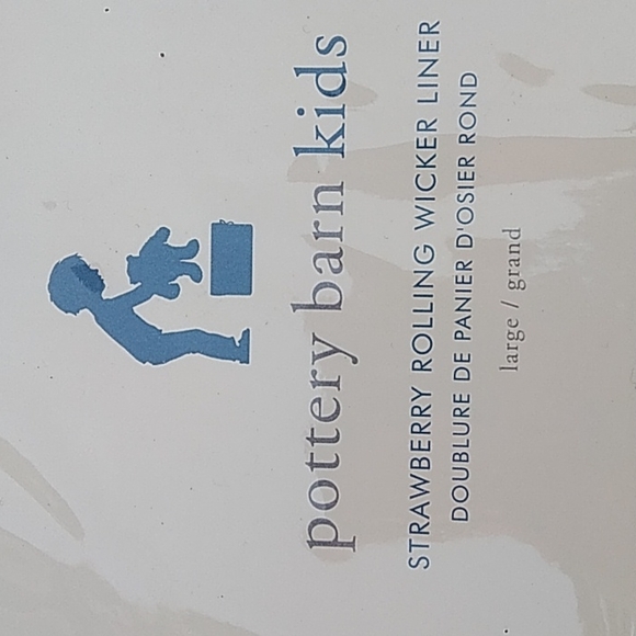 Pottery Barn Kids Rolling Wicker Liner in Strawberry in Large - Picture 6 of 6